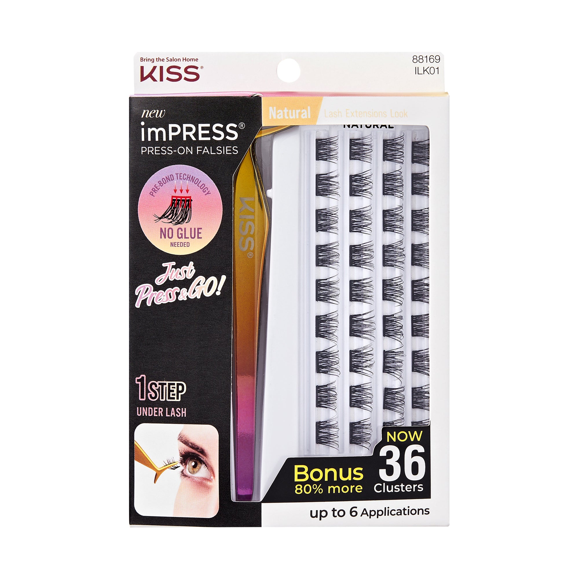 Pestañas postizas Press-On Falsies Natural | BONUS PACK 36 CLUSTERS!