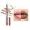 Delineador de Labios Plumping Lip Liner Nude Beige 01 Ruby Kisses, el producto junto al tono aplicado en los labios