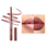 Delineador de Labios Plumping Lip Liner Nude Pink 03 Ruby Kisses, el producto junto al tono aplicado en los labios